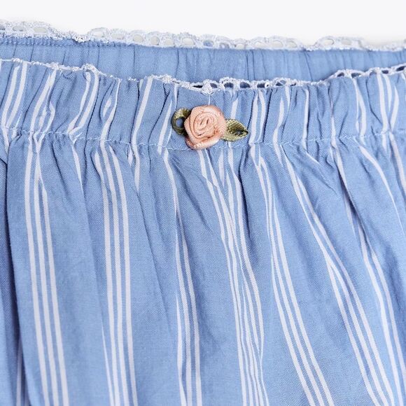 ZARA STRIPED MINI VOLUME SHORTS - Picture 5 of 5